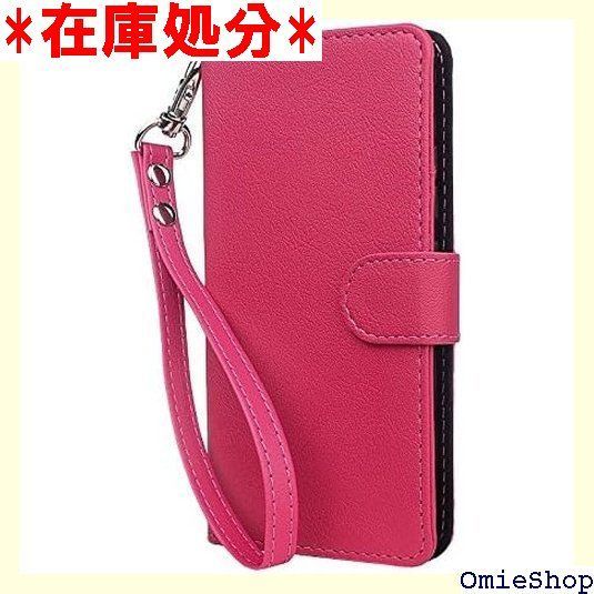 wisers らくらくスマートフォン me F-03K 対応 手帳型スマホケース ピンク ストラップ 2種付き ハンドストラップ/ネックストラップ 2018 新型 49