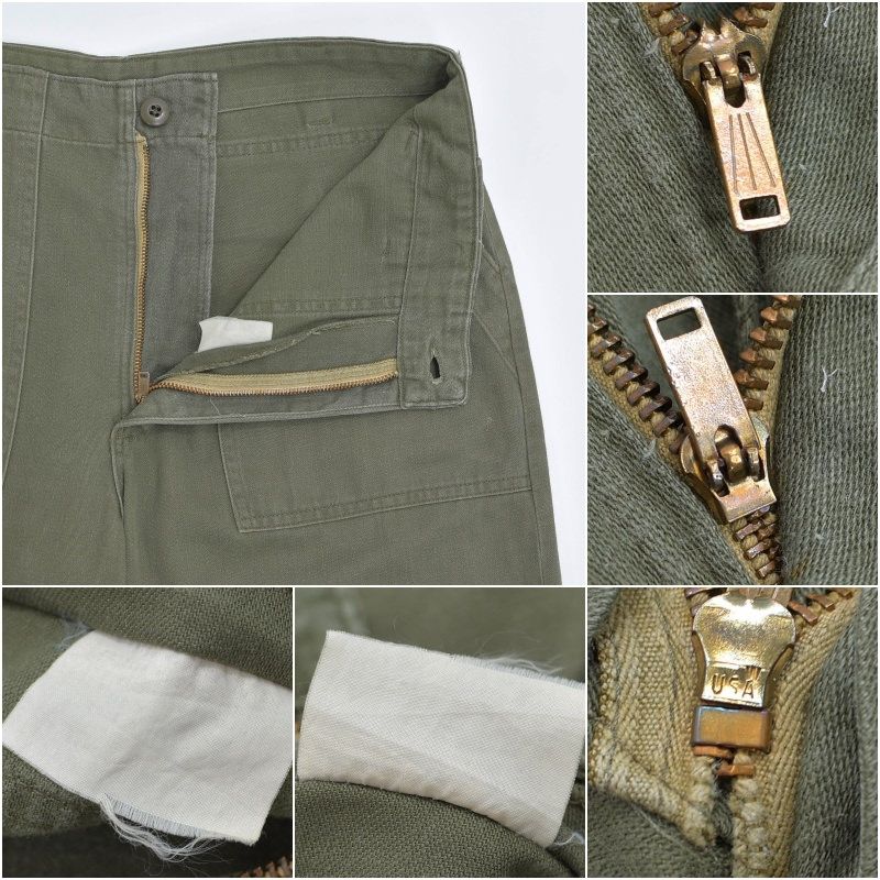 70〜80s 民間品 U.S.Army アメリカ軍 コットンサテン ベイカーパンツ