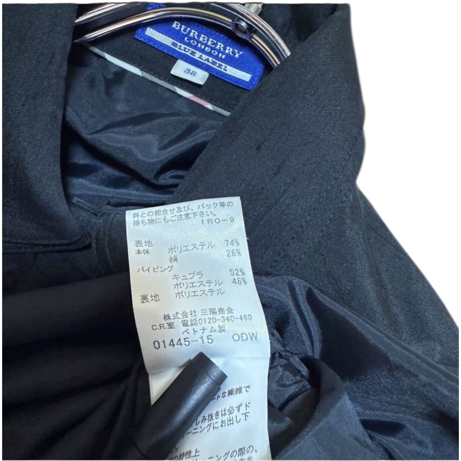 BURBERRY BLUE LABEL ノースリーブワンピース　38 BURBERRY BLUE LABEL ノースリーブワンピース