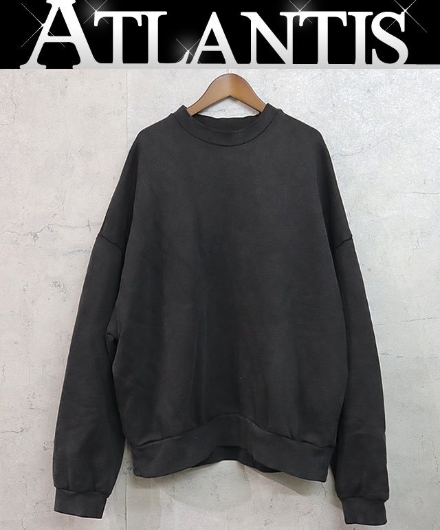 FEAR OF GOD 銀座店 フィアオブゴッド ポケット付き クルーネックスウェット 長袖 メンズ size M 黒 98309