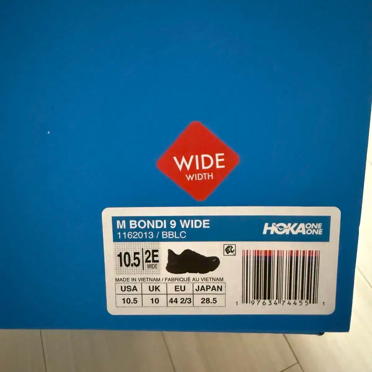 HOKA ONE ONE ホカオネオネ ボンダイ 9 黒 ワイド