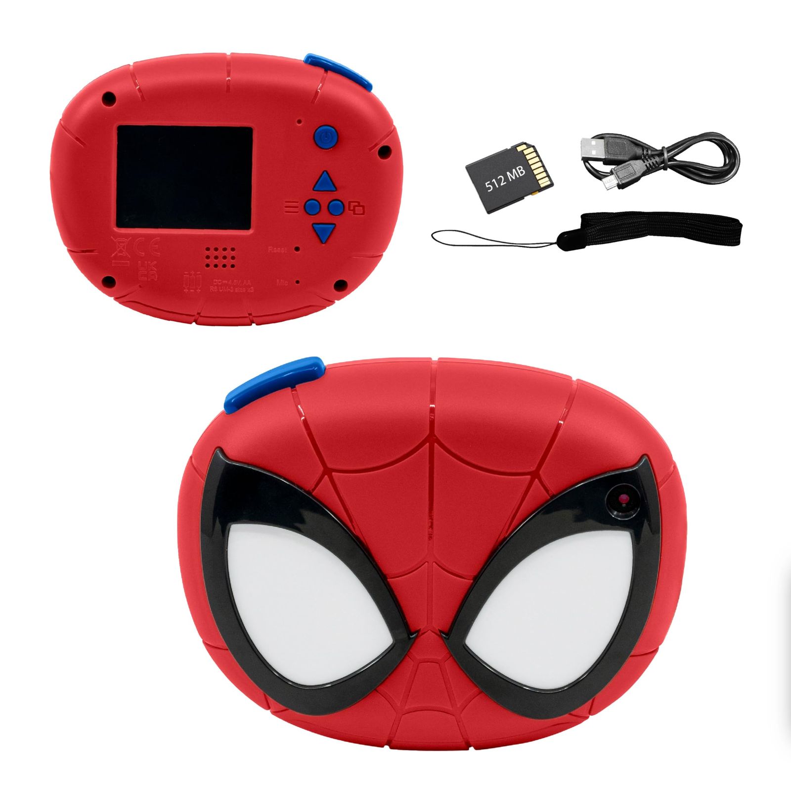 ekids スパイダーマン キッズカメラ SDカード付き ビデオカメラ付き子供用デジタルカメラ スパイダーマンファン向けデジタルステッカー内蔵 キッズギフト
