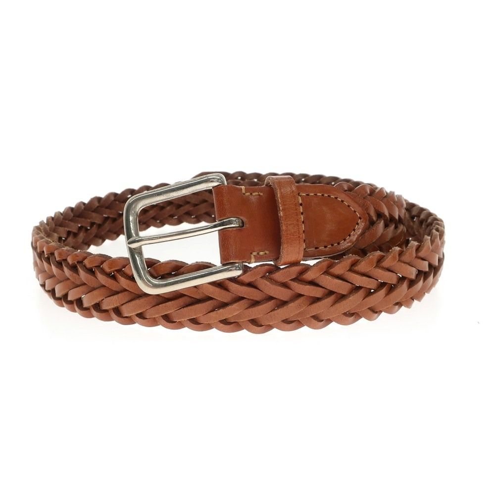 【未使用級】ホワイトハウスコックス 34サイズ メッシュベルト ライトブラウン 中古】ホワイトハウスコックス Whitehouse Cox レザー メッシュ