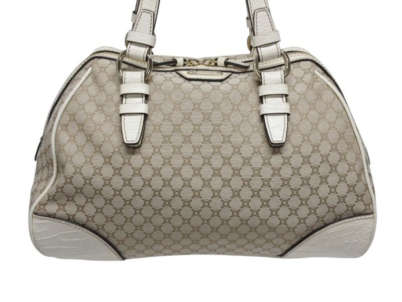 CELINE セリーヌ マカダム柄 ハンドバッグ ミニボストンバッグ