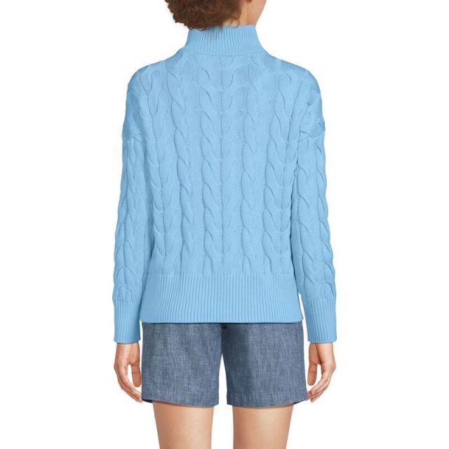 売れ筋商品|||ランズエンド ニット&セーター アウター レディース Women's Aran Cable Crew Neck Sweater Fresh ivory 送料無料】 ランズエンド レディース ニット・セーター アウター