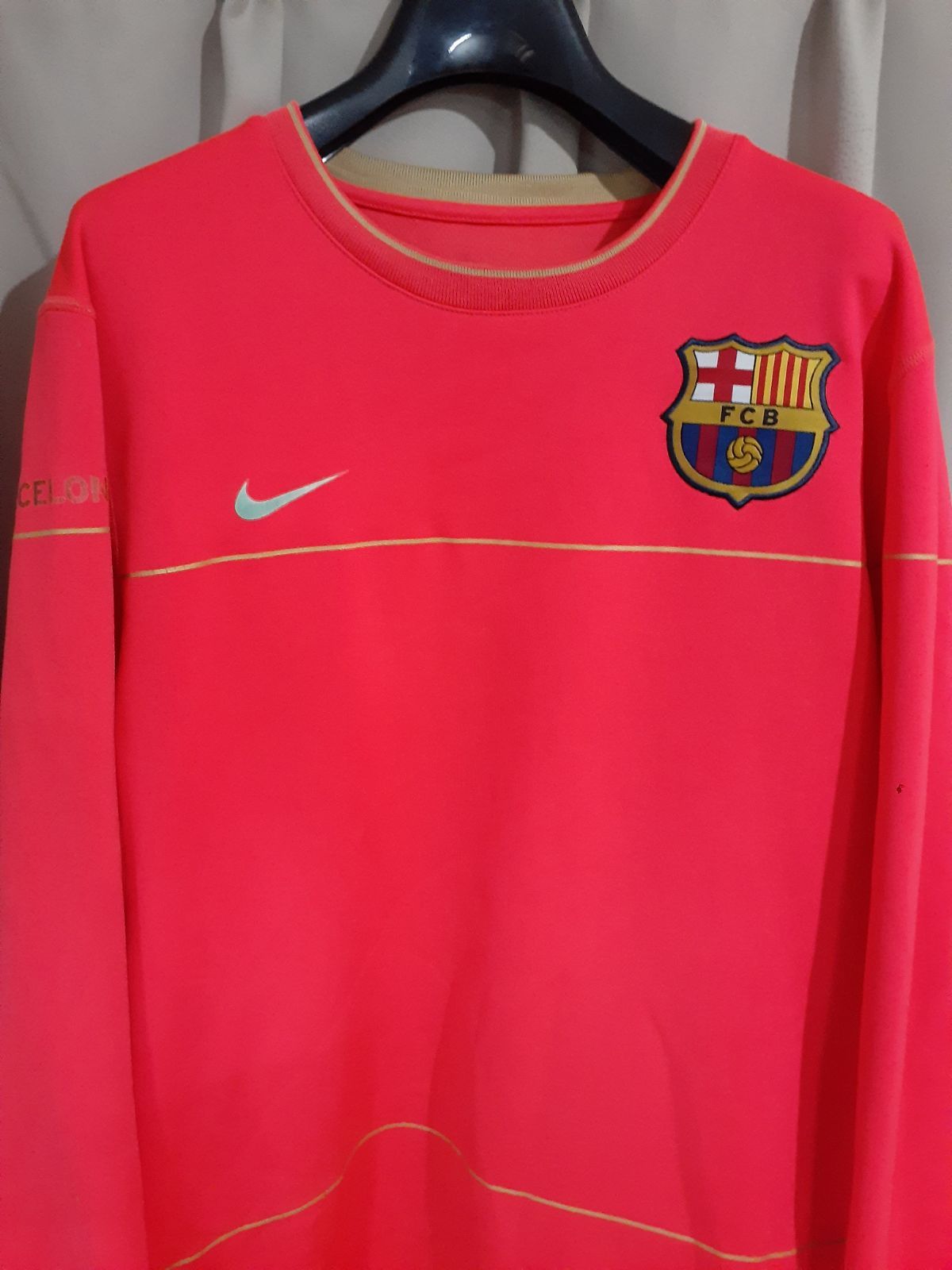 NIKE ナイキ 2008-09 FCバルセロナ トレーニングトップ ジャージ S オレンジ