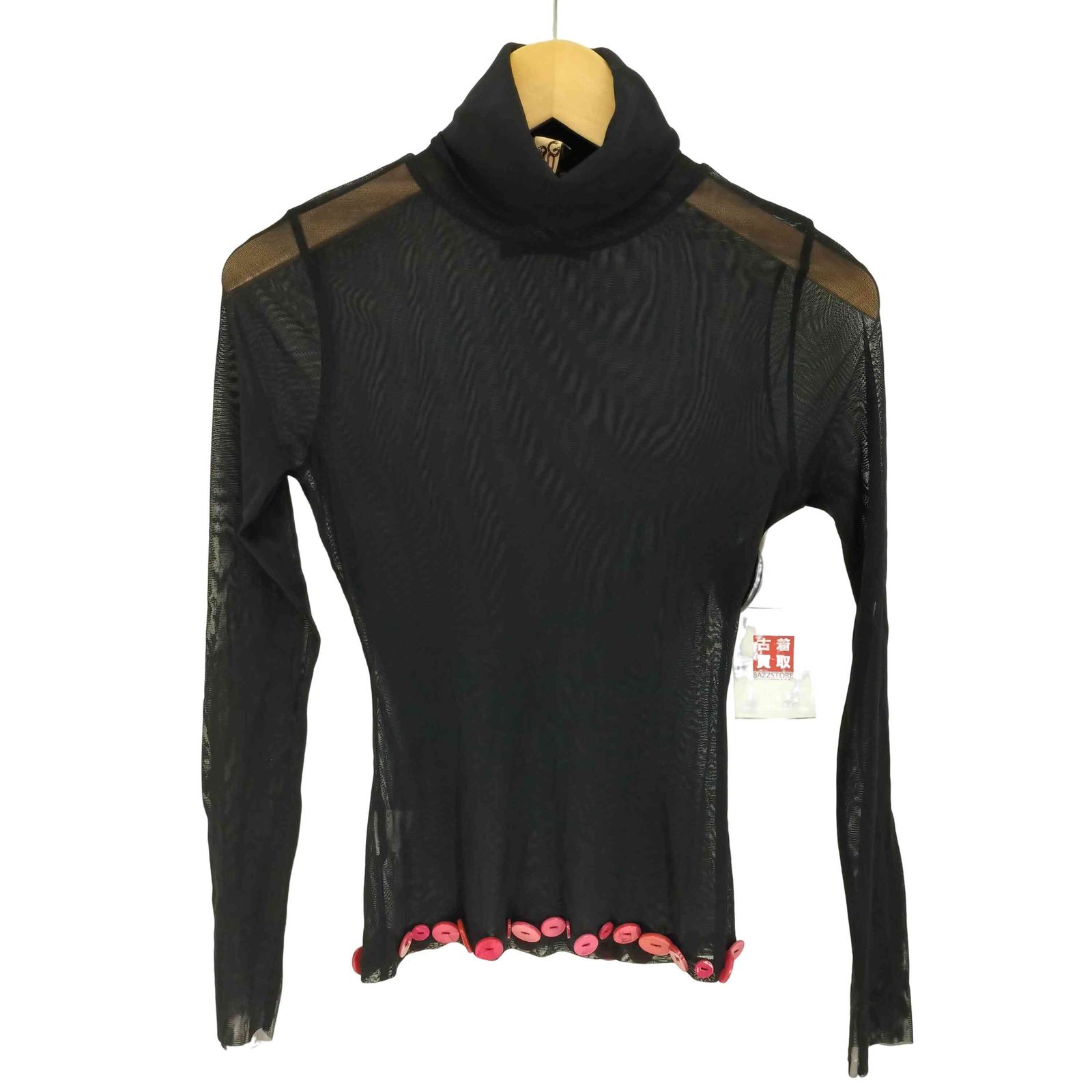 ジページェバイジャンポールゴルチエ JPG by GAULTIER ボタンデザイン タートルネック シアー トップ レディース EUR 40
