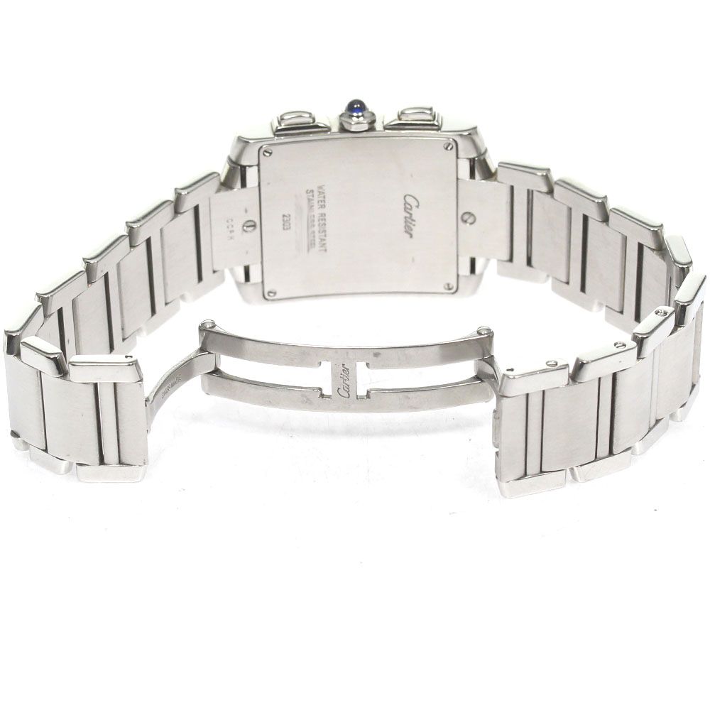 ジャンクカルティエ CARTIER W51001Q3 タンクフランセーズ クロノリ 