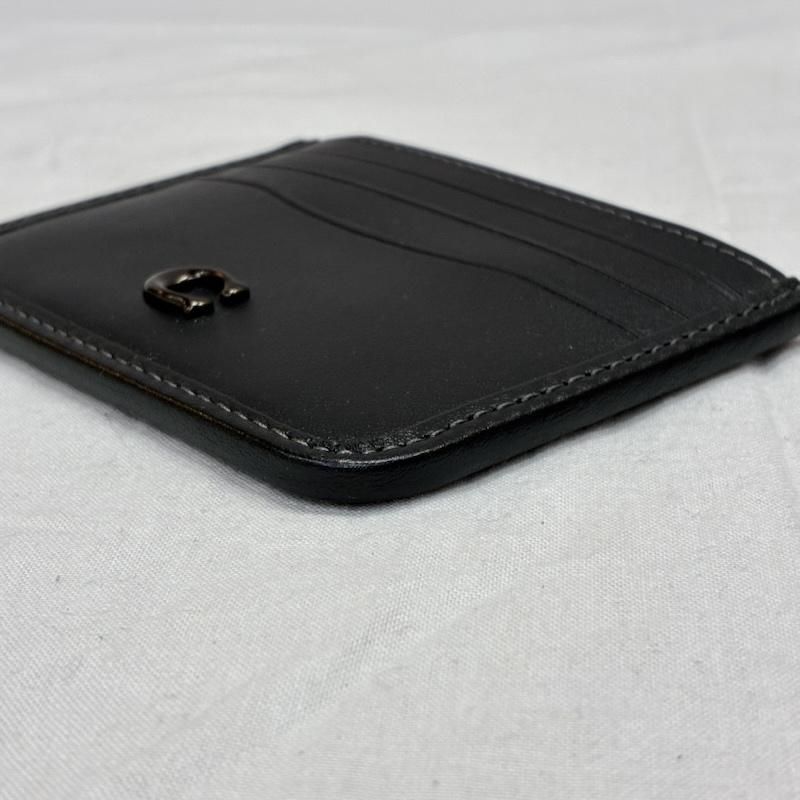 COACH 】ブラックレザー コインケース コーチ COACH カードケース 名刺