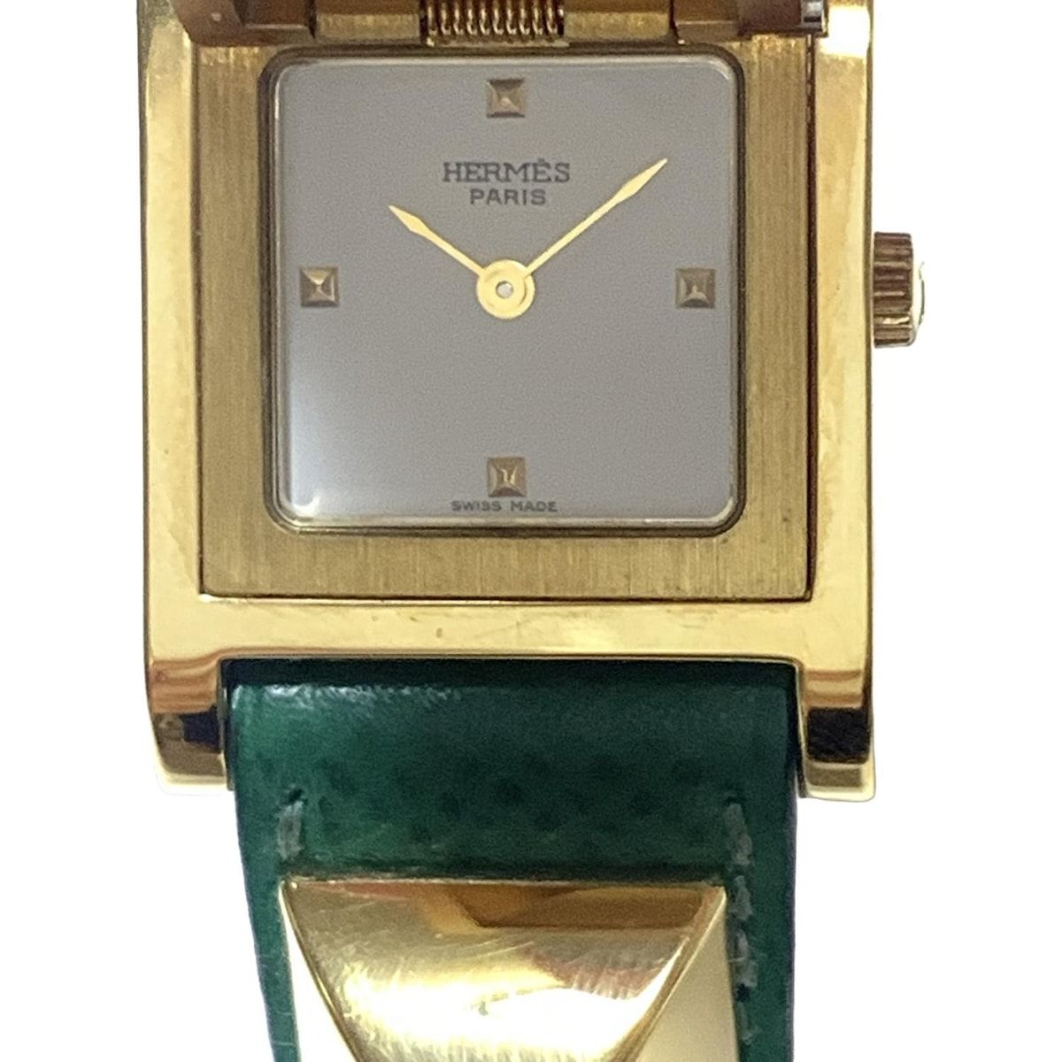 HERMES(エルメス) 腕時計 メドール レディース 〇X 白 - メルカリ