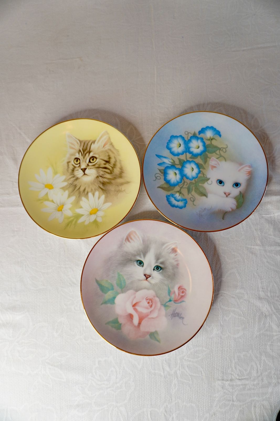 イギリス ヴィンテージ 猫 絵皿 3枚セット コレクションプレート イギリス ヴィンテージ 猫 絵皿 3枚セット コレクションプレート