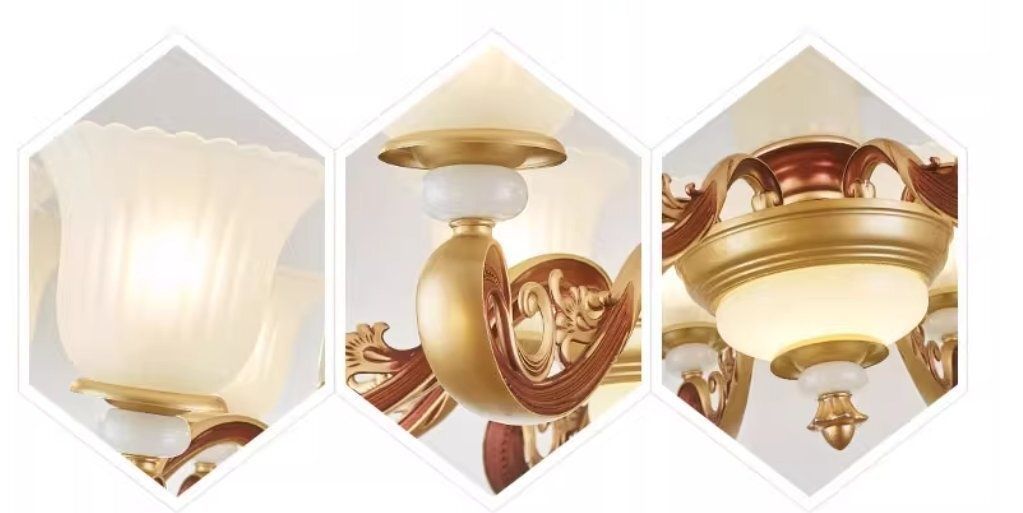 寝室のLED6本の大きな古風な吊り灯