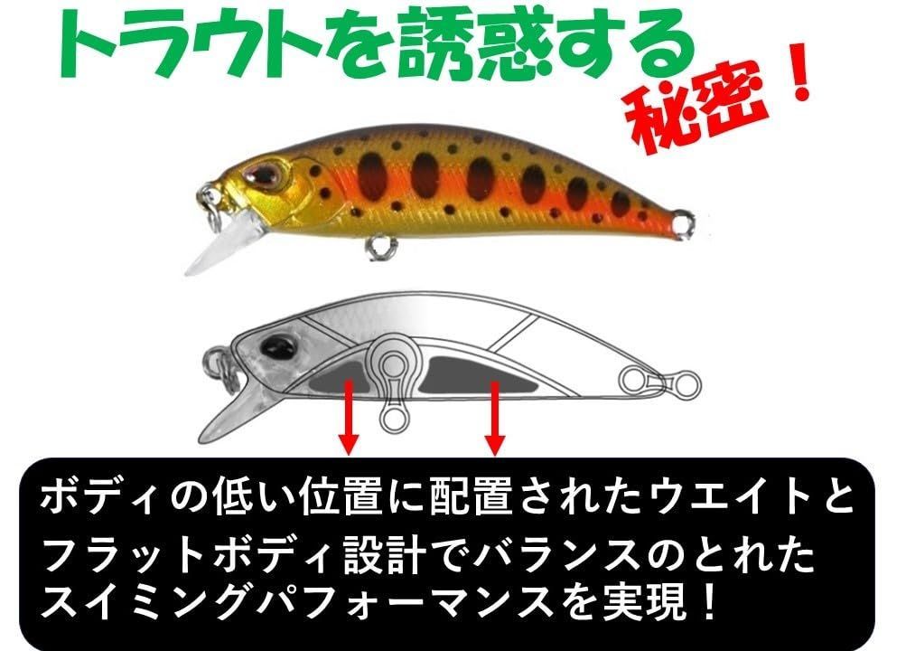 ナイトアーミー 釣具ルアー 5g トラウトミノー 5色 ルアーセット