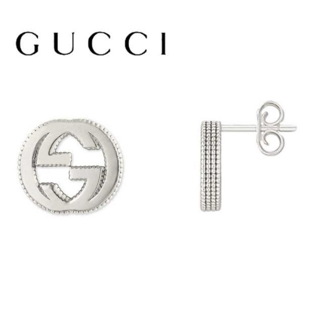 購入証明・箱付︎︎︎︎❤︎GUCCIシルバー925ピアス 新品・並行輸入品】グッチ GUCCI インターロッキングG シルバー
