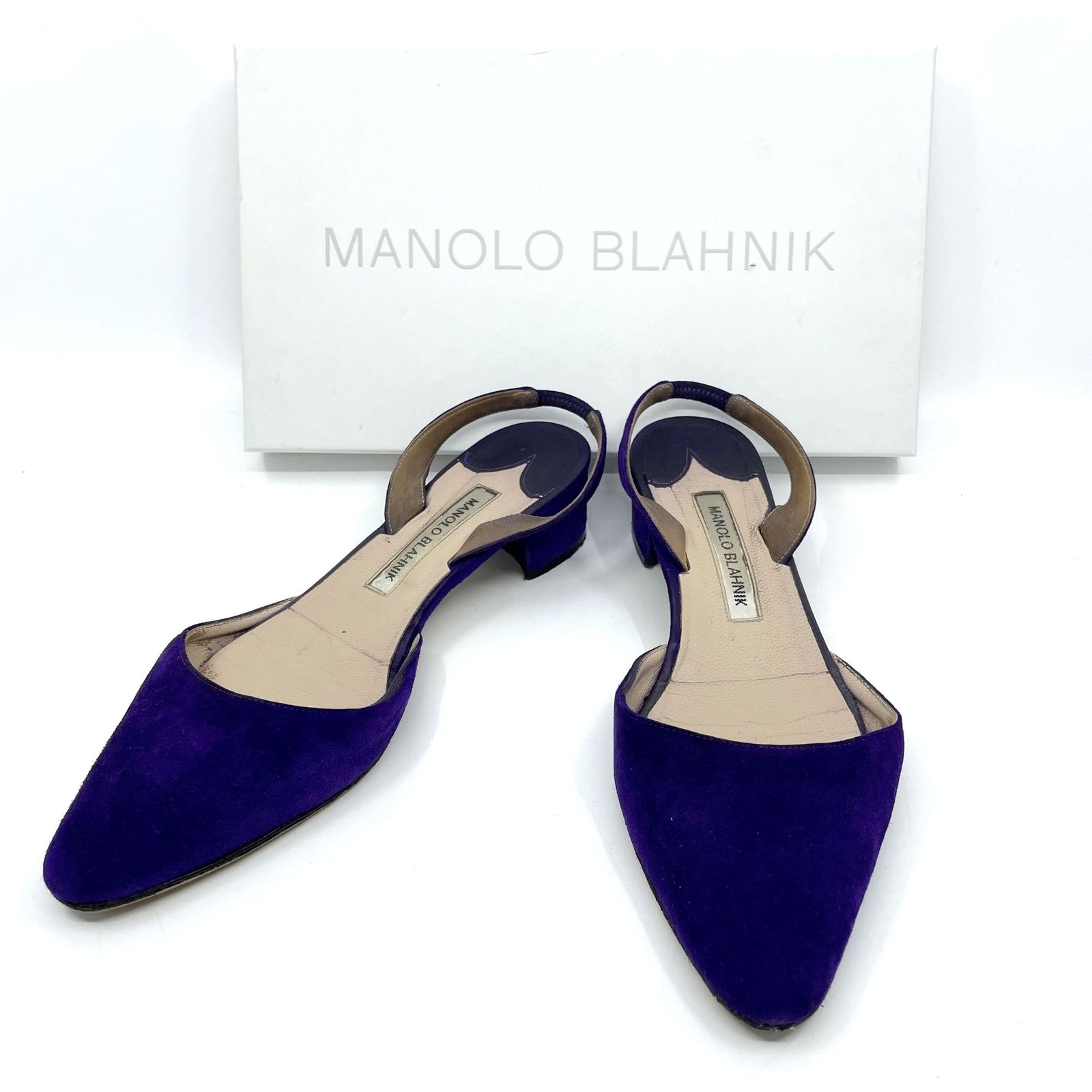 MANOLO BLAHNIK マノロブラニク バックストラップ パンプス パープル