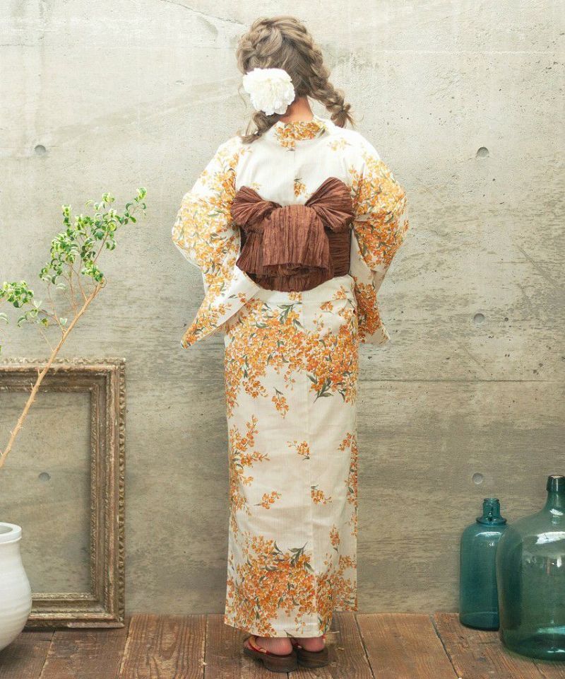 夏のオレンジユーム】Dita ディータ 浴衣 5点セット レディース