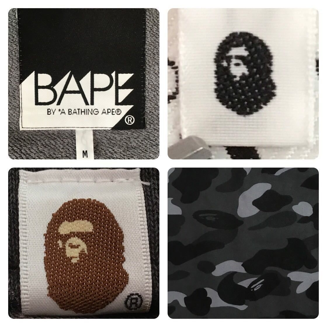 Black camo スウェット スタジャン Mサイズ a bathing ape BAPE sweat