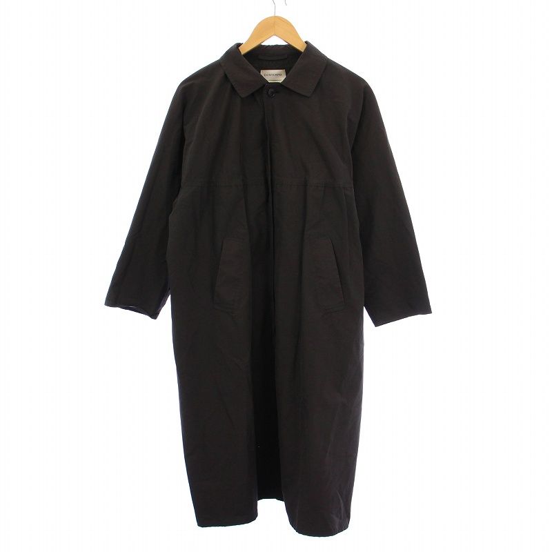 ヤエカ YAECA CONTEMPO NYLON RAIN COAT ナイロンレインコート ステン ロング丈 黒 ブラック |BB