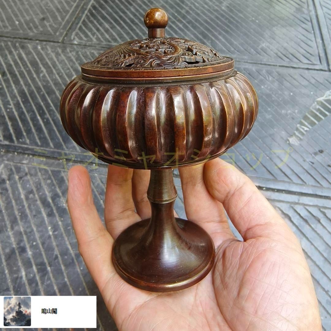 銅器 南瓜灰皿 薫香炉 客間 茶室 工芸品 置物 銅器 南瓜灰皿 薫香炉 客間 茶室 工芸品 置物 銅器 南瓜灰皿 薫