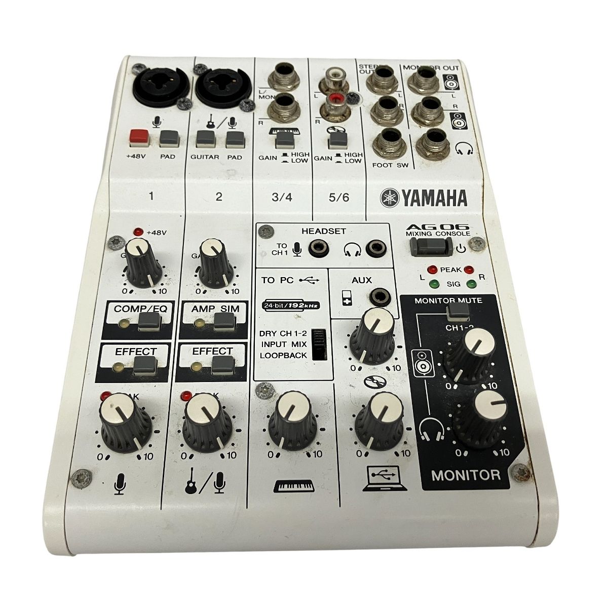YAMAHA AG06 ライブ ストリーミング ミキサー 音響機材 ヤマハ 訳あり T10450714