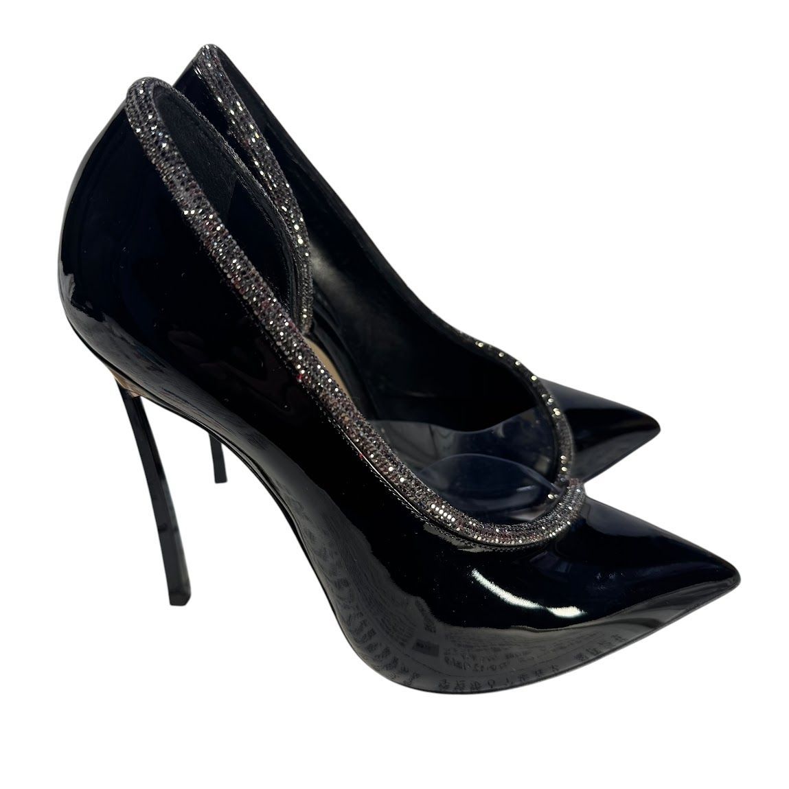 C317 【美品】 CASADEI カサデイ ハイヒール パンプス ブラック