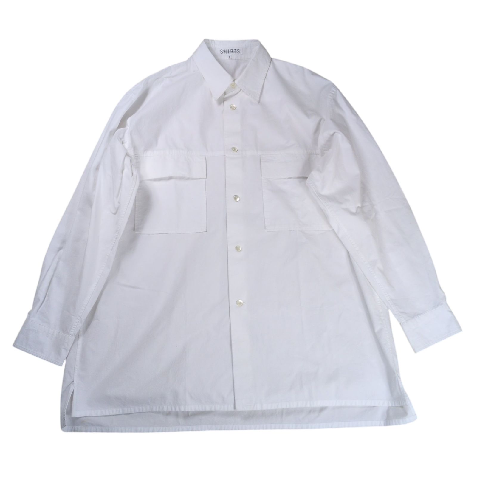 Y's for men 1990's Cotton Gabardine Flap Pocket Oversize Military Shirt