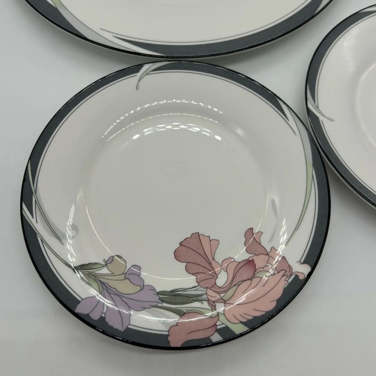 源右衛門　20cm 花柄の皿 5枚セット 源右衛門 20cm 花柄の皿 5枚セット 源右衛門 銘銘皿 5枚セット 源右衛門