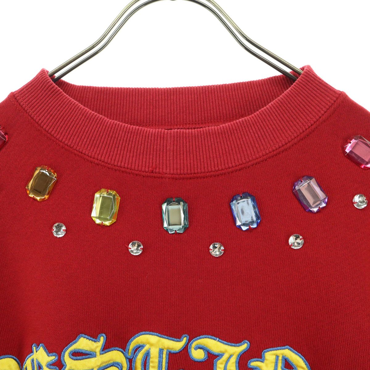 【お値下げ済み】jouetie ビジュースウェット　ビンテージ jouetie ジュエティ ビジュー 刺繍ロゴ 長袖 スウェット M