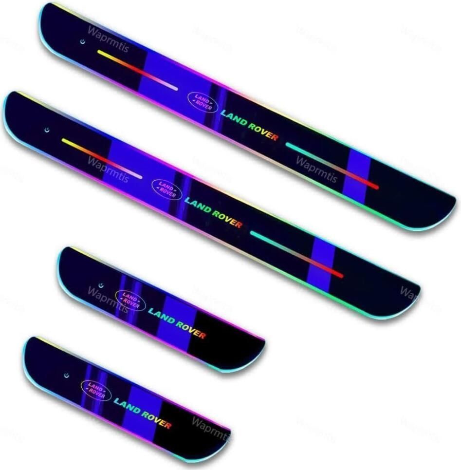 ランドローバー 7色 LED流れる アクリル製 自動変色 USB充電 マグネット 赤外線センサー自動スイッチで自動点灯消灯 LED発光 自動