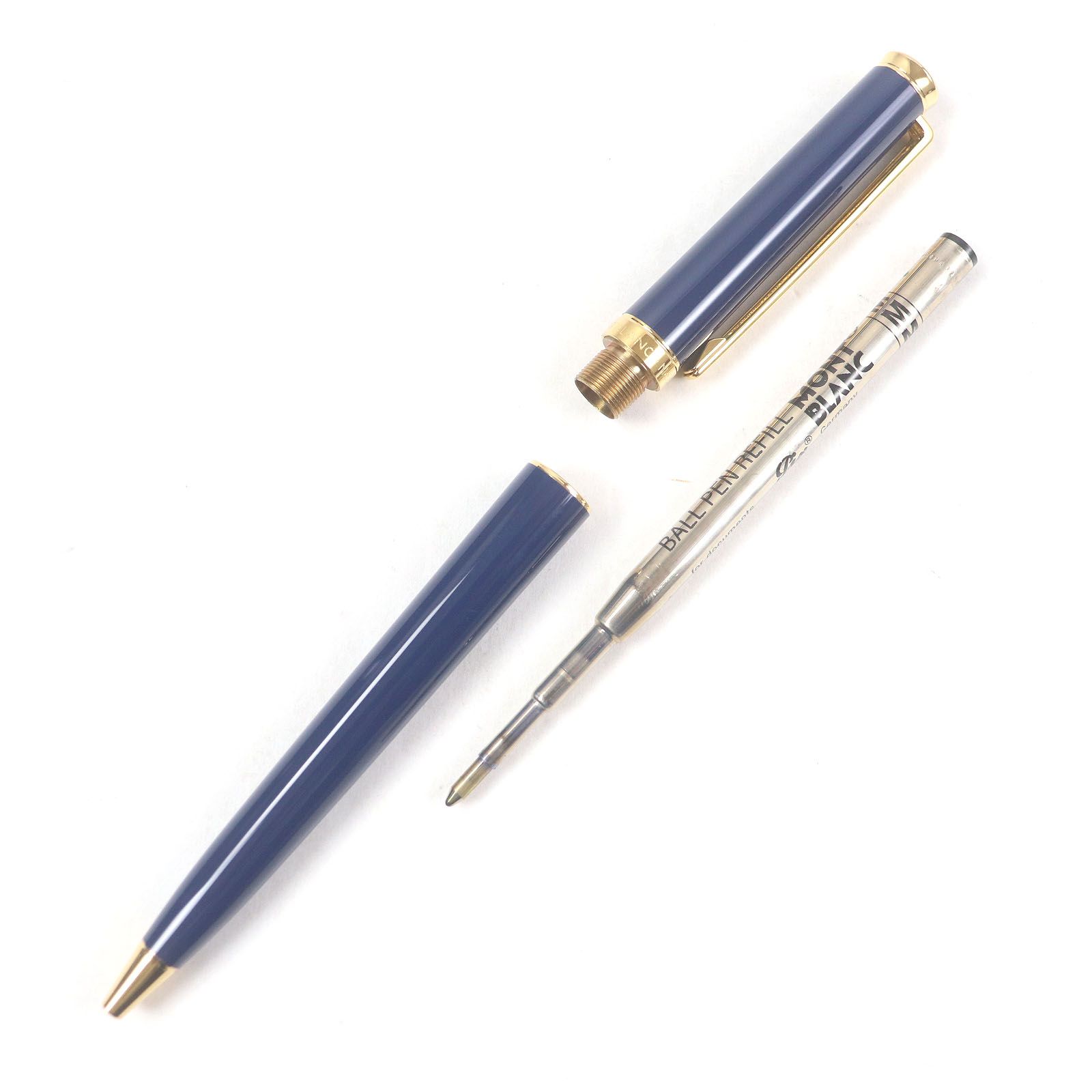 MONT BLANC ネイビー ボールペン 専用ケース付き 極美品□MONTBLANC モンブラン ノブレス オブ リージュ ツイスト