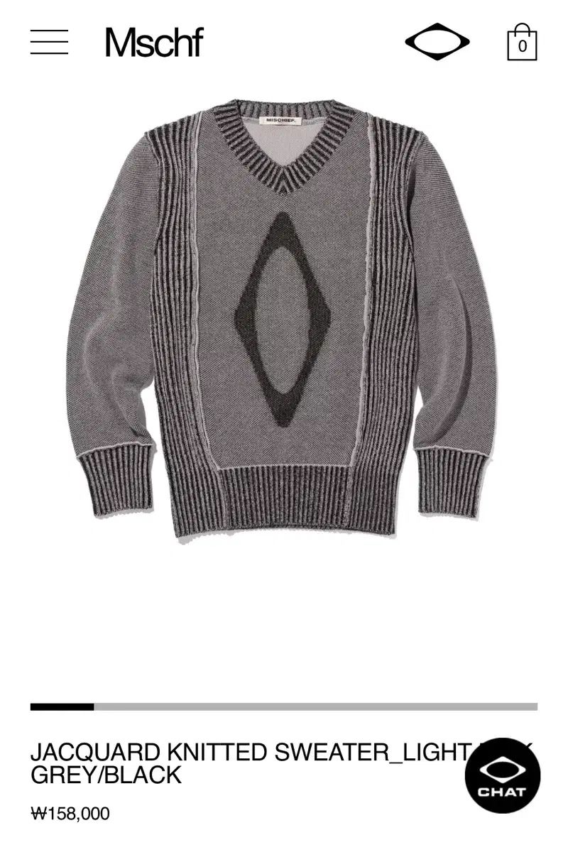  MISCHIEF ミスチーフ ジャガード ニット m 長袖 ニット セーター