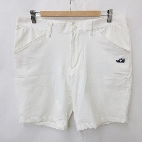 ニューバランス NEW BALANCE GOLF ゴルフ パンツ ショートパンツ ハーフパンツ ストレッチ ワッペン プリント 白 ホワイト 6