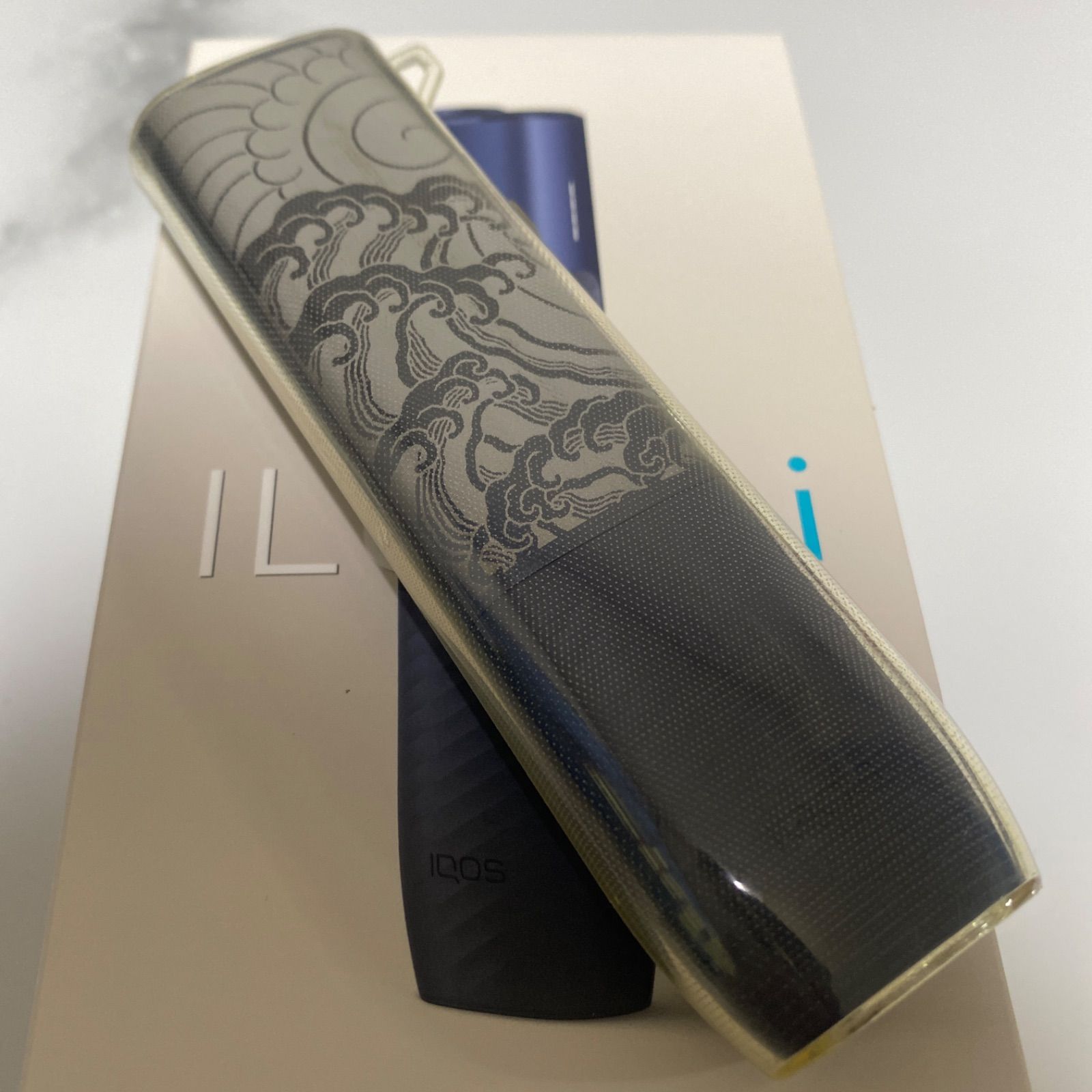 波 和柄 両面 加工 iQOS ILUMA i ONE アイコス イルマ i ワン 