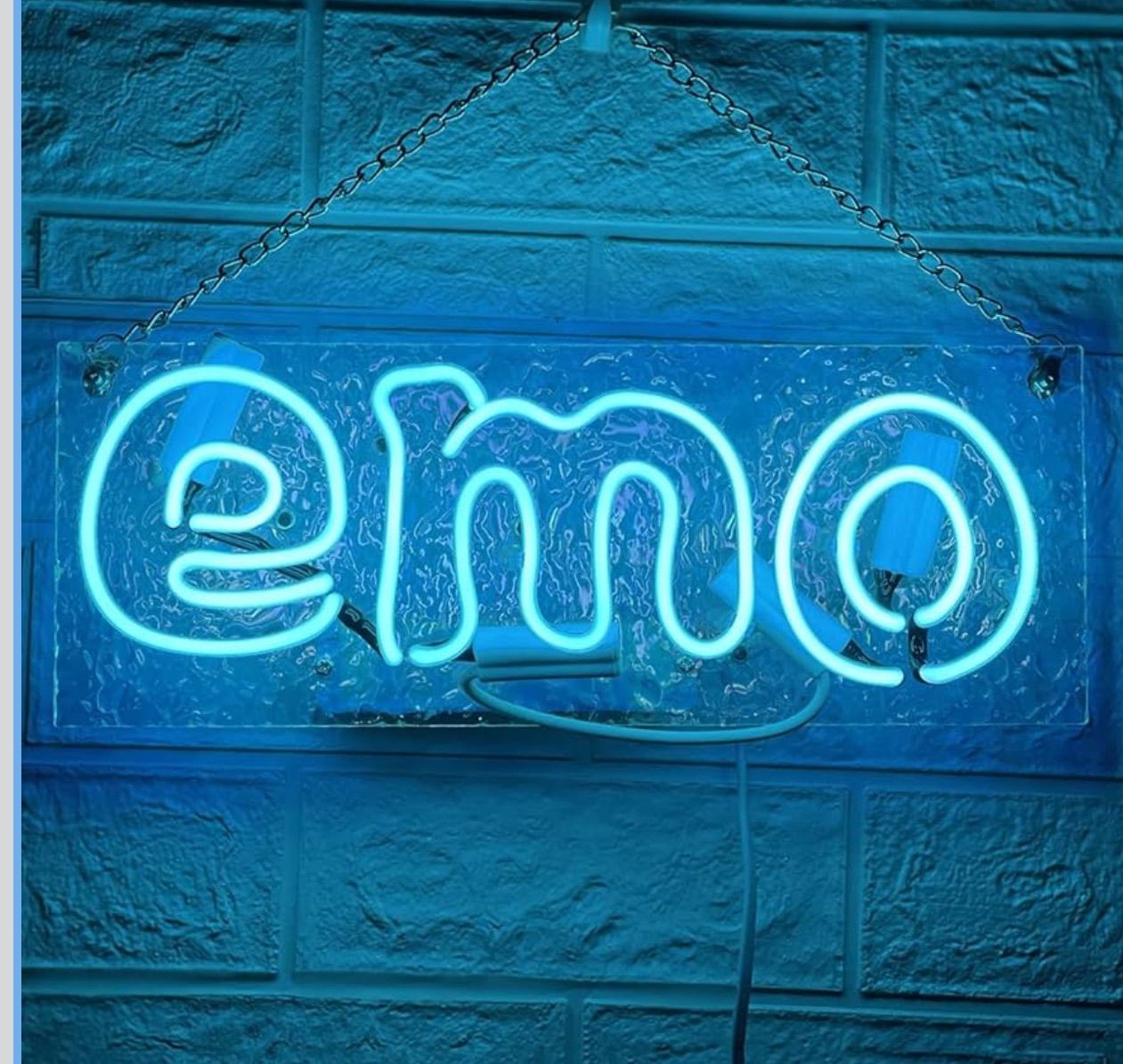 オーダー ネオンサイン emo ブルーガラス製 インテリアライト おしゃれ店舗装飾 オリジナル