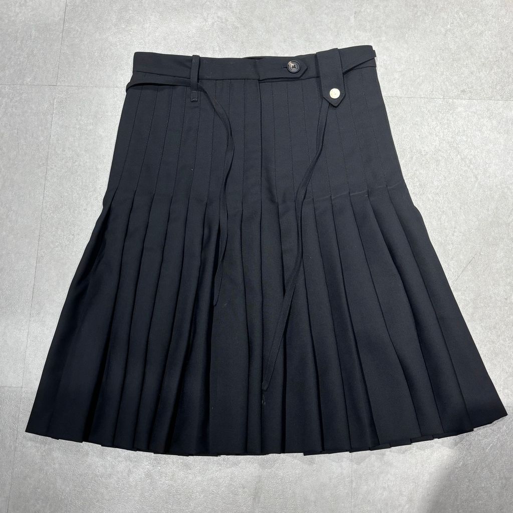 美品egon lab 22aw サイズ48 プリーツスカート Egon lab. エゴンラボ 22AW Pleated Skirt スカート ブラック
