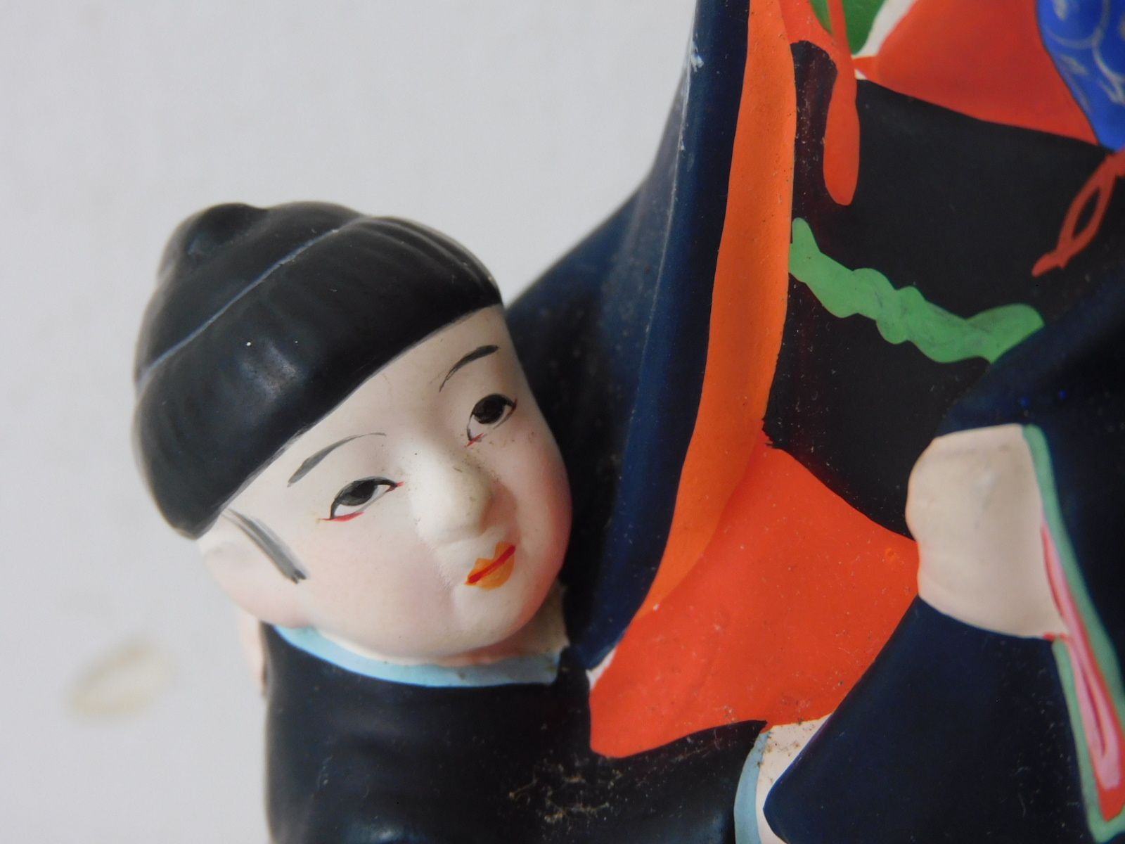 つつみ人形 政岡・千松 箱付き 先代萩 芳賀佐五郎 HK-a-04795 / 堤人形