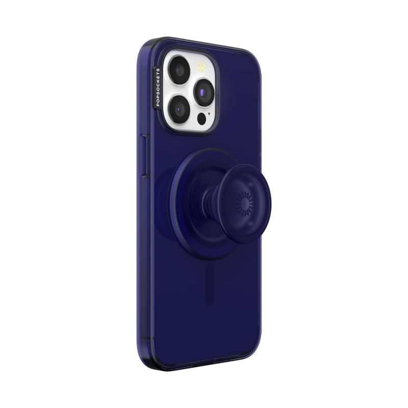 PopSockets Japan - ポップソケッツ ジャパン PopCase iPhone 15 ラウンドポップグリップ付き MagSafe対応 ワイヤレス充電対応 iPhone 15 Pro Max ネイビー