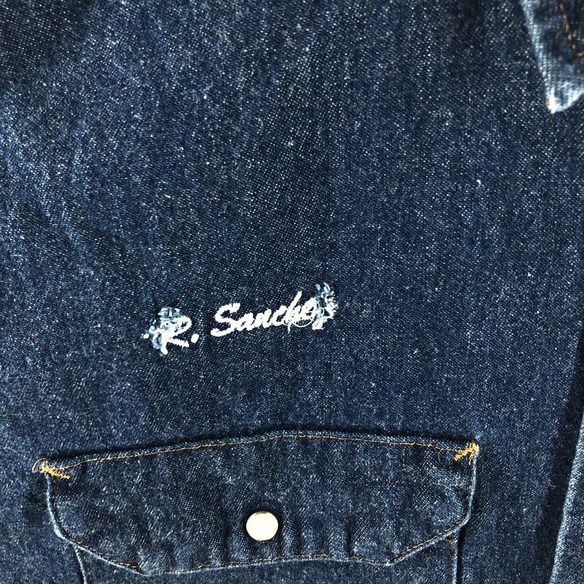 古着 レッドキャップ Red kap バットダイ 長袖 デニムシャツ メンズL 