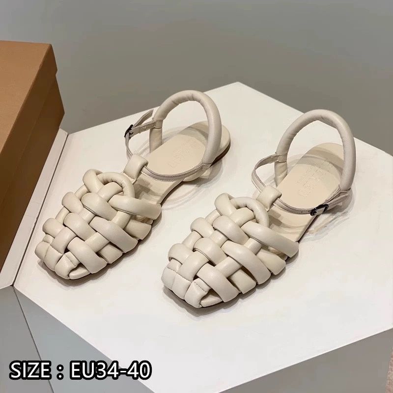 HEREU CABERSA レザー サンダル ストラップ 編み込み へリュー 