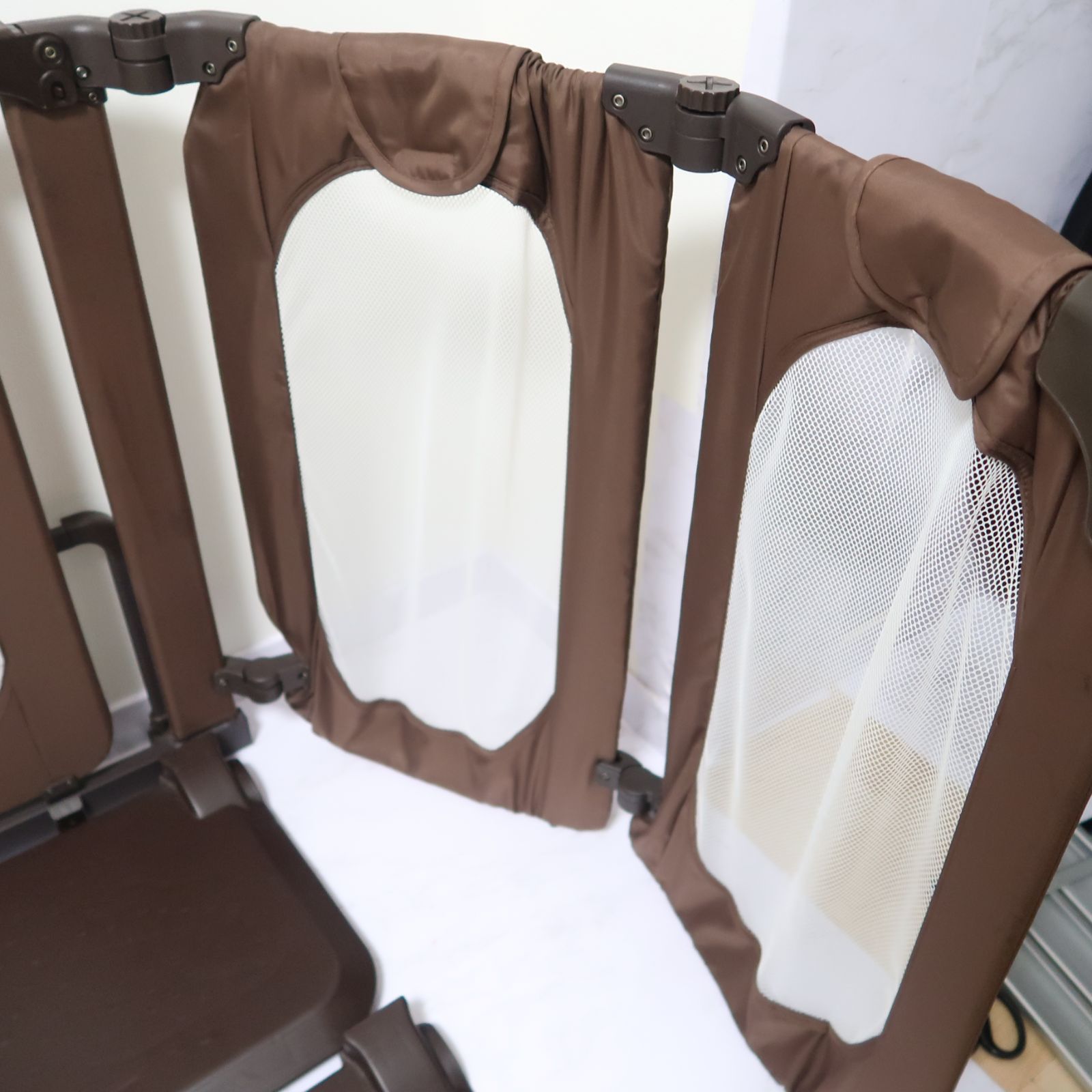 ベビーゲート おくだけとおせんぼ おくトビラ Lサイズ ブラウン