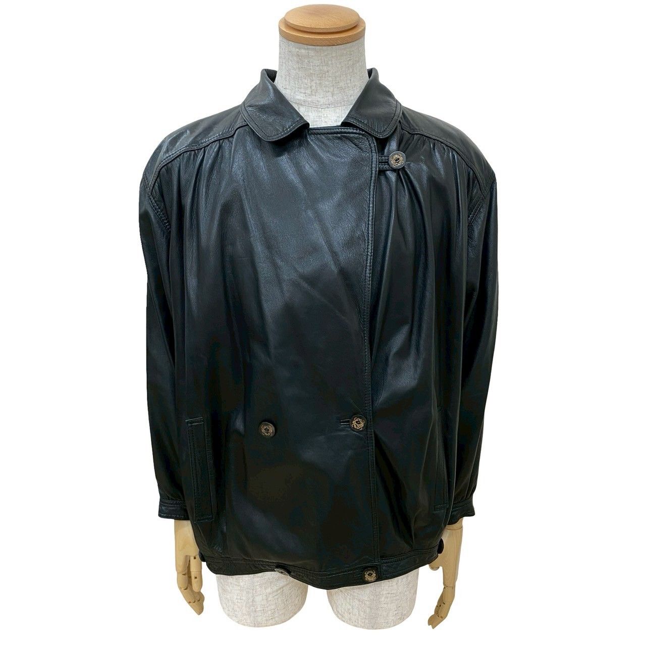 美品 超希少 ロエベ レザージャケット ナポレオンジャケット アナグラム金ボタン オンライン ショップ 安いファッション - 美品 超希少 ロエベ レザー