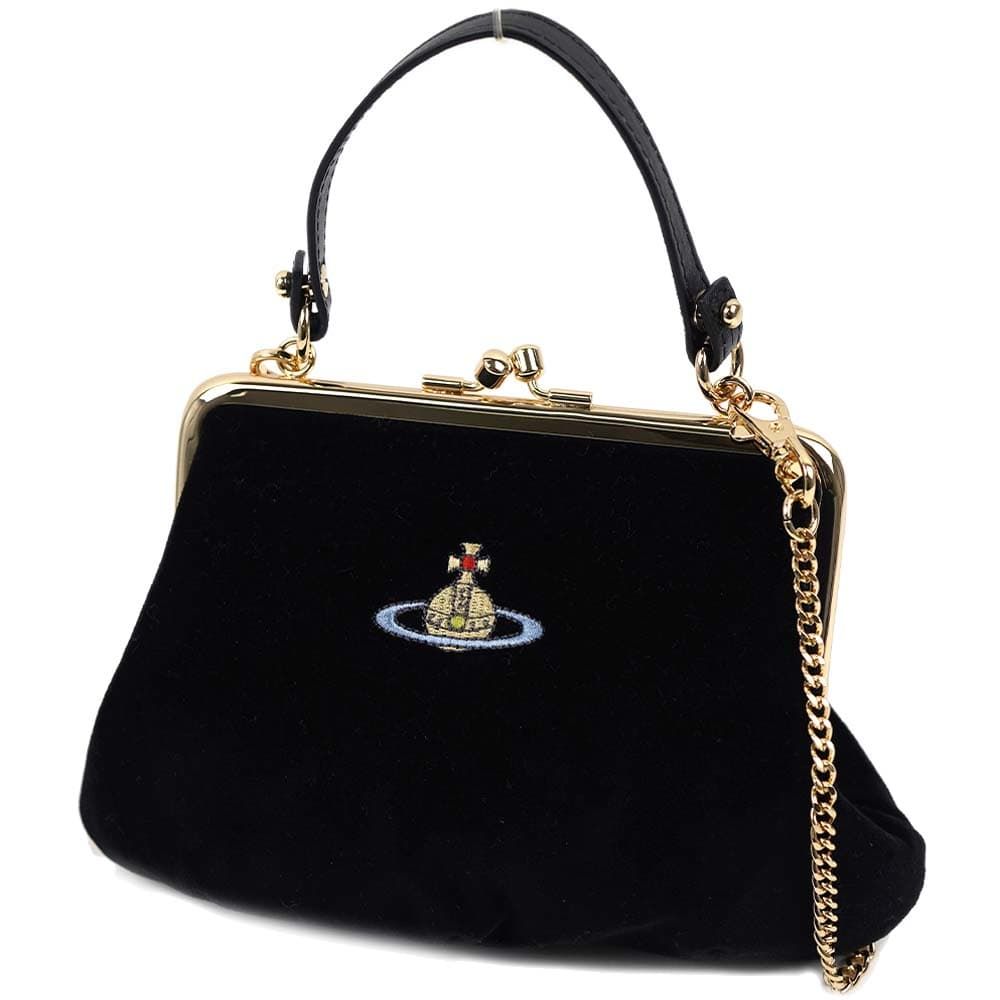 Vivienne Westwood ブラックがま口バッグ