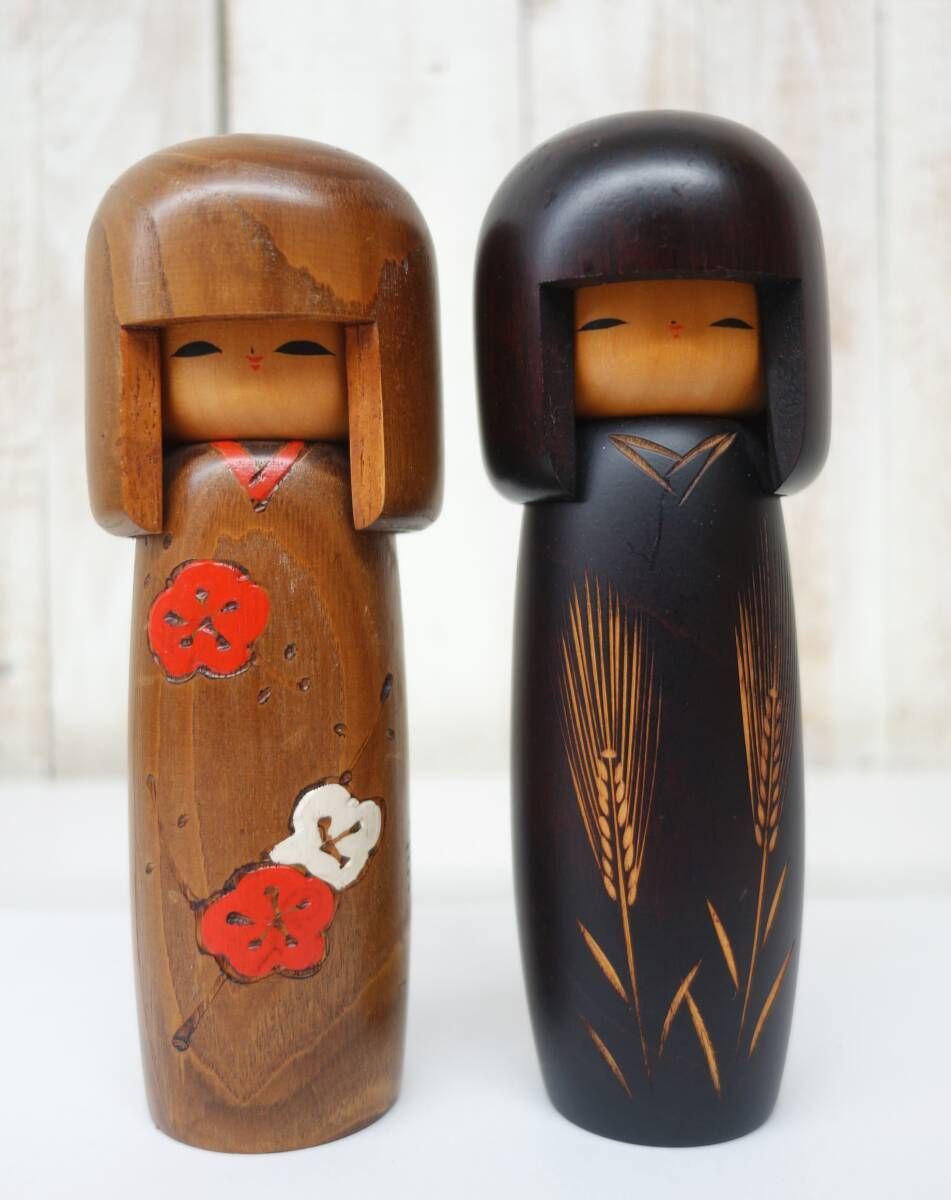 信頼への信頼 △伝統工芸 工芸美術 木 郷土玩具 KOKESHI ＊創作こけし レトロ 工芸品