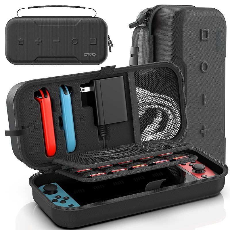 【Switch/ Switch有機elモデル対応】Switch ケース OIVO スイッチ収納ケース 防水 防塵 防汚 耐衝撃 全面保護 大容量 持ち運び便利 Switch本体/Joy-Con/電源アダプタ/20枚ゲームカード/ケーブル/イヤホン