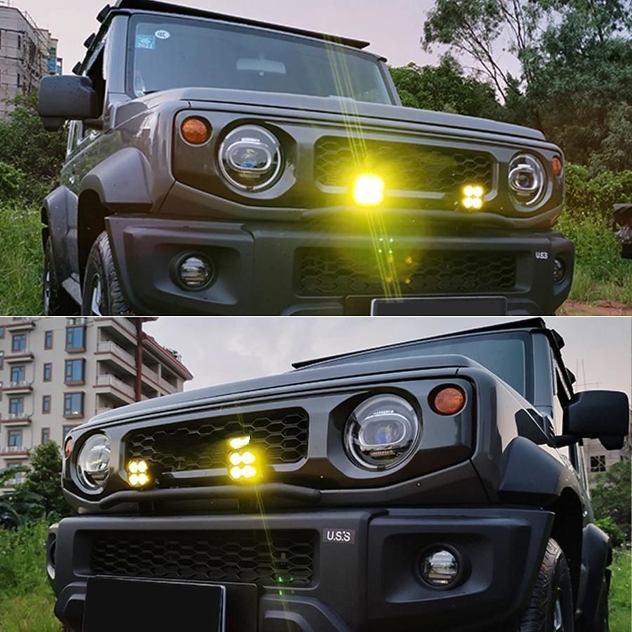 美品　SUZUKI ジムニー JB64JB74グリル LEDライト付き　送料込み ジムニー 送料無料 スズキ JB64 JB74 フロント グリル
