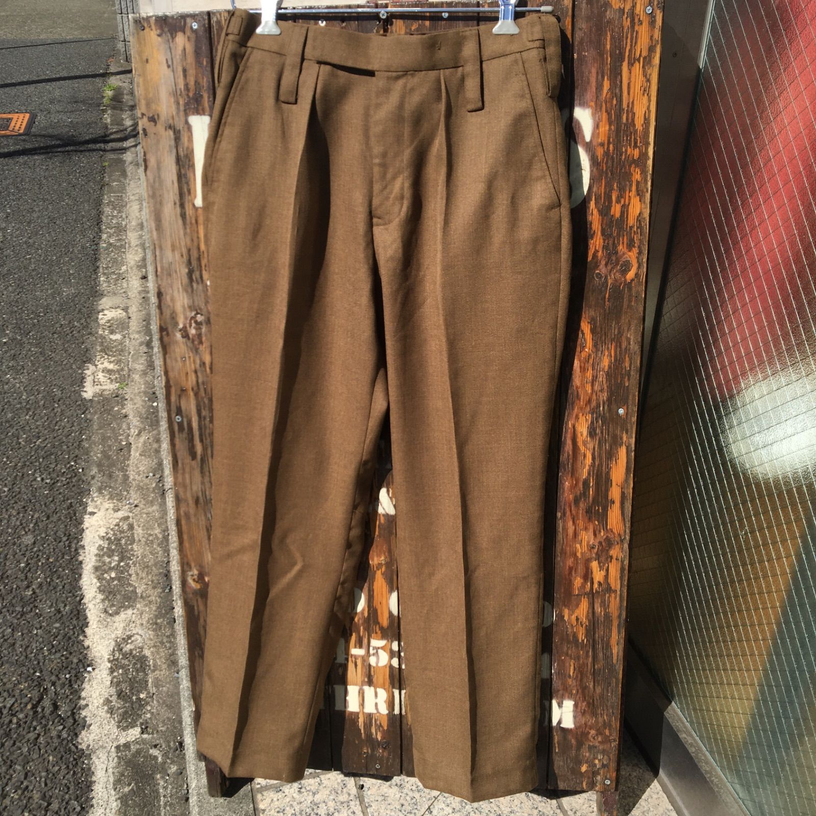 1999－2000 【BRITISH ARMY】イギリス軍 Barrack Dress Pants バラックパンツ ドレスパンツ ウールパンツ  ミリタリー トラウザーズ スラックス 茶◇Size：w84×L76【DEADSTOCK】 - メルカリ