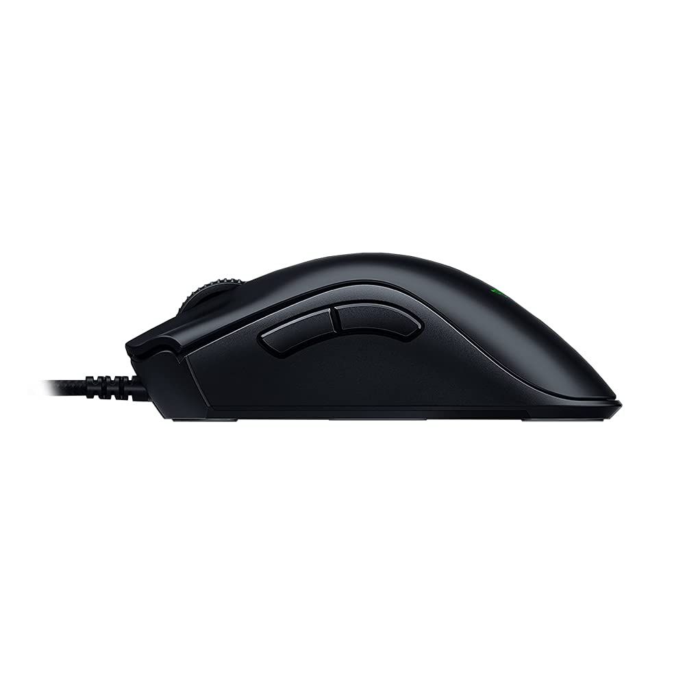 Razer DeathAdder V2 Mini ゲーミングマウス 小型 軽量62g 8500DPI 6ボタン 右手エルゴノミック形状 光学スイッチ  柔らかい布巻ケーブル Chroma RGB 対応 【 [有線・小型・超軽量62g・滑り止めグリップテープ付き]