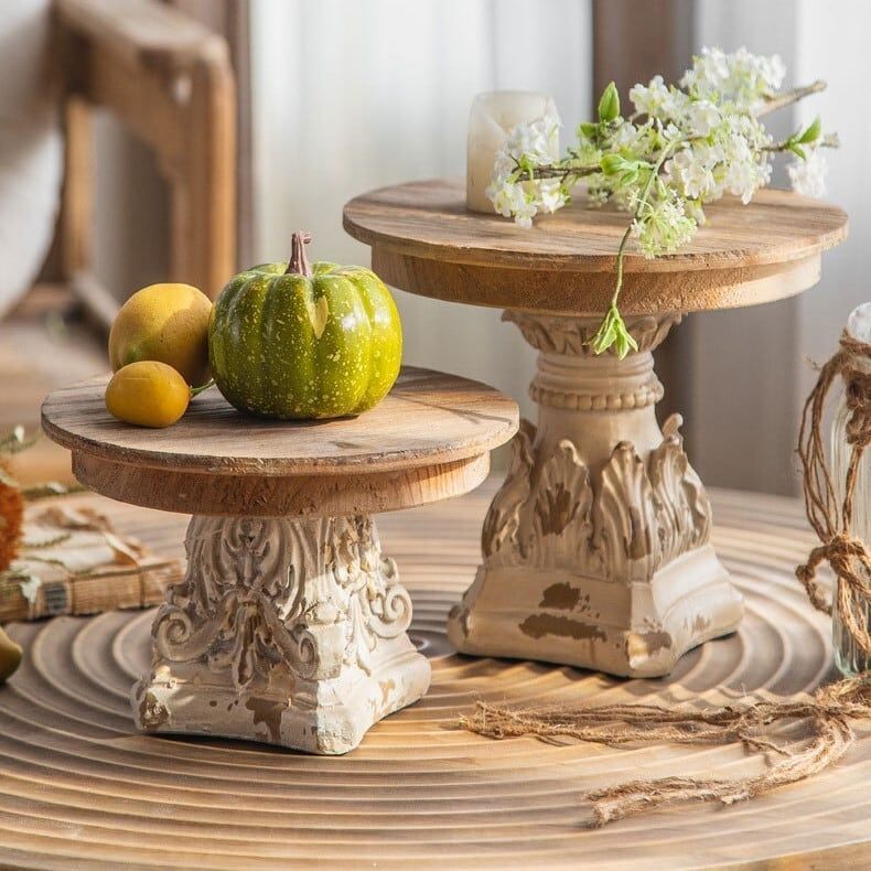 トレイ 北欧風 ヴィンテージ調 モミ おしゃれ インテリア ケーキスタンド ディスプレイスタンド フルーツプレート パーティ カフェ