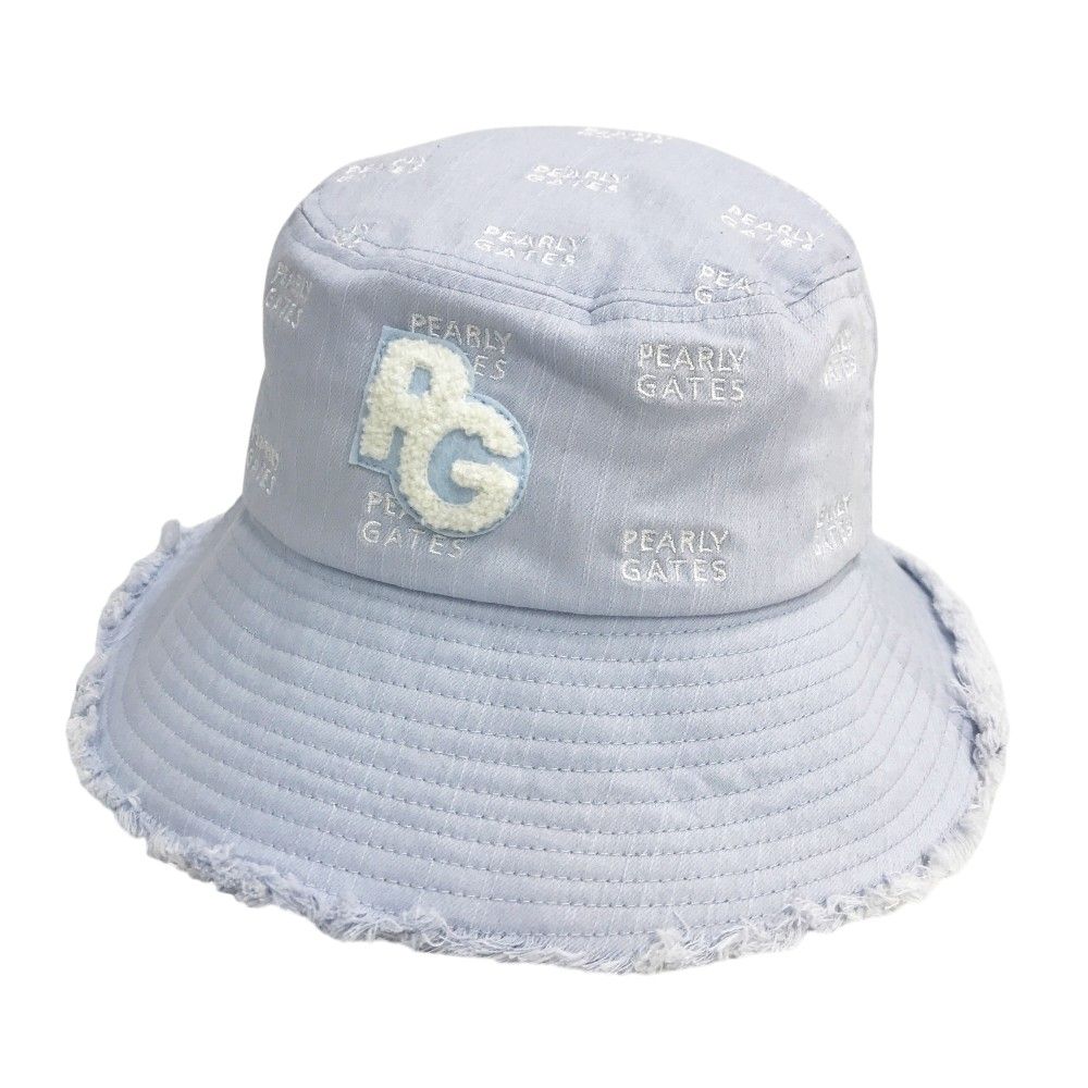 PEARLY GATES パーリーゲイツ 2025年モデル ハット ロゴ総柄 ブルー系 FR 240101541508 ゴルフウェア ストスト