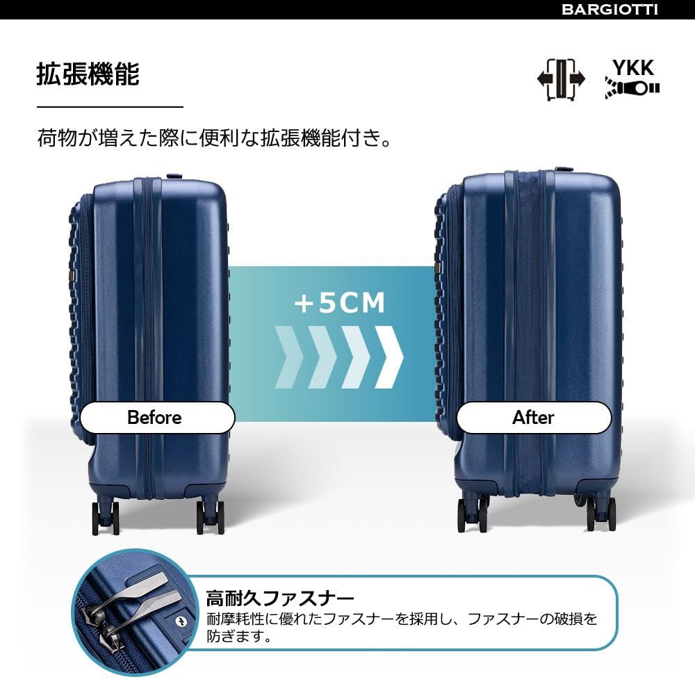 スーツケース フロントオープン